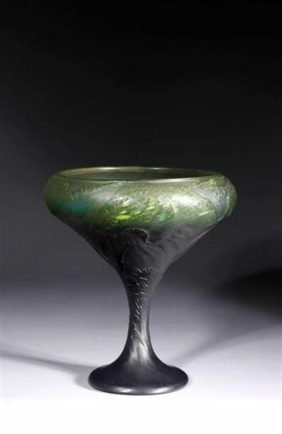 ÉMILE GALLÉ (1846-1904).
Coupe calice sur...