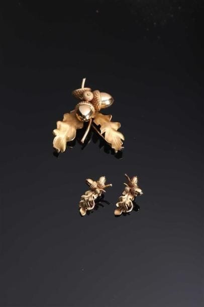 HERMÈS Paris.
Parure en or 18 K (750 millièmes)...