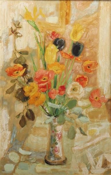 LE PHO (1907-2001).
Bouquet de fleurs dans...