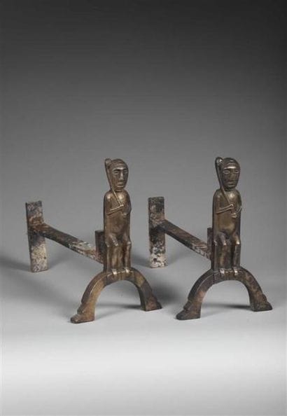 ANTON PRINNER (1902-1983).
Paire de chenets...