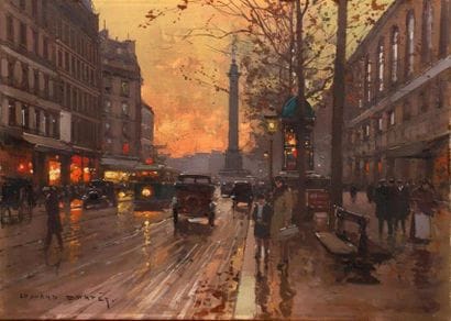 Édouard CORTÈS (1882-1969).
Place de la Bastille...