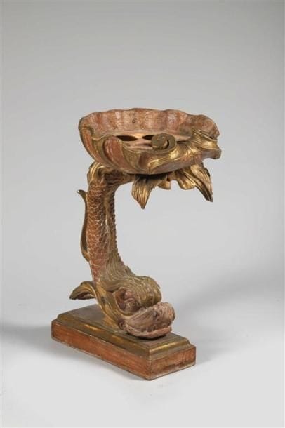 Sellette formant jardinière en bois sculpté...