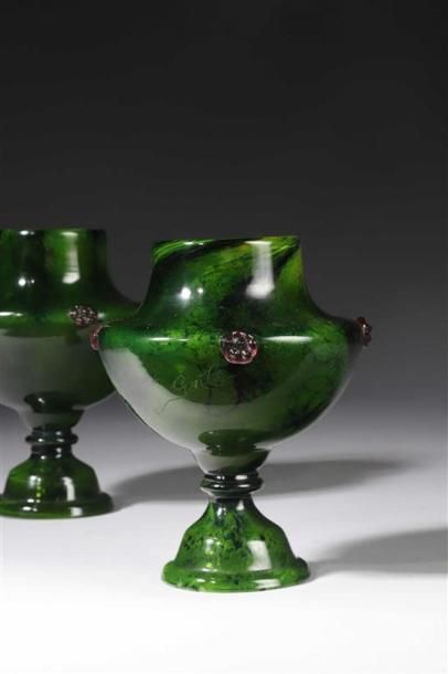 ÉMILE GALLÉ (1846-1904).
Coupe calice sur...
