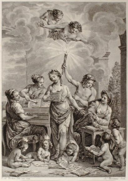 [RECUEIL DE GRAVURES - ROUSSEAU]. [OEUVRES]....