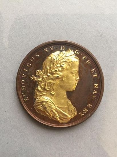 LOUIS XV (1715-1774). Médaille. Buste du...