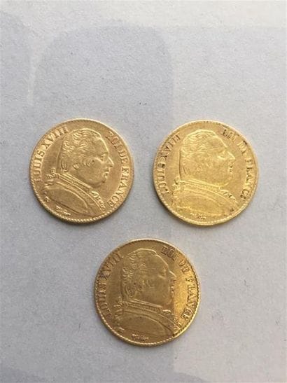 LOUIS XVIII (1814-1824). 20 francs buste...