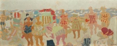 Pierre COQUET (né en 1926).
Baigneuses.
Huile...