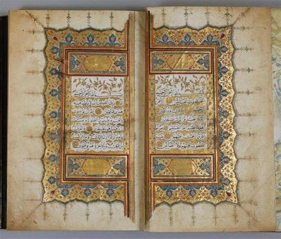 GRAND CORAN OTTOMAN SIGNE AHMAD AL-MA'RUF...