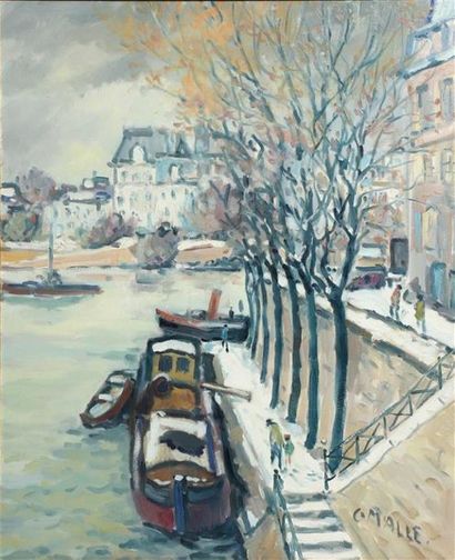 Charles MALLE (né en 1935).
La seine, neige...
