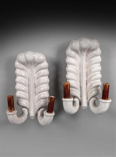 GEORGES JOUVE (1910-1964).
PAIRE D'IMPORTANTES...