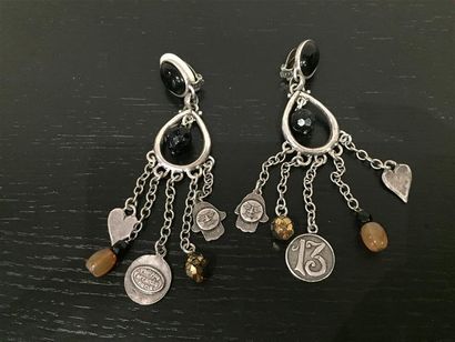 Philippe FERRANDIS.
Paire de pendants d'oreilles...