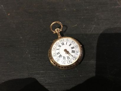 Montre de poche en or 18K (750 millièmes),...