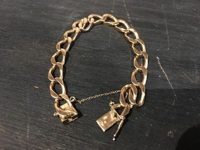 Gourmette en or jaune 18K (750 millièmes).
Poids...