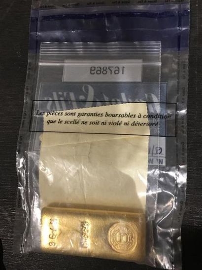 Lingot de 250g n°H796 et son certificat d'analyse...