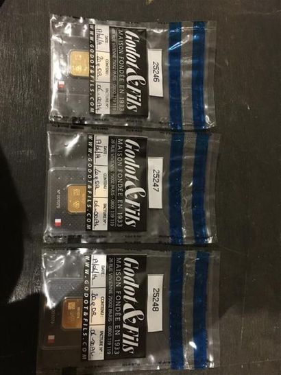 3 x Lingotins de 20g sous blisters et sachets...