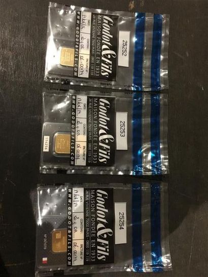 3 x Lingotins de 20g sous blisters et sachets...