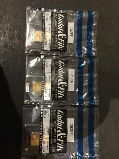 3 x Lingotins de 20g sous blisters et sachets...