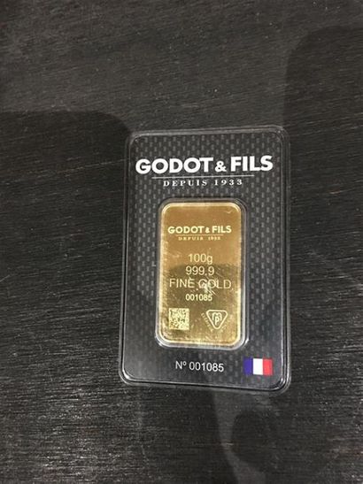 Lingotin de 100g n°001085 sous blister Godot...