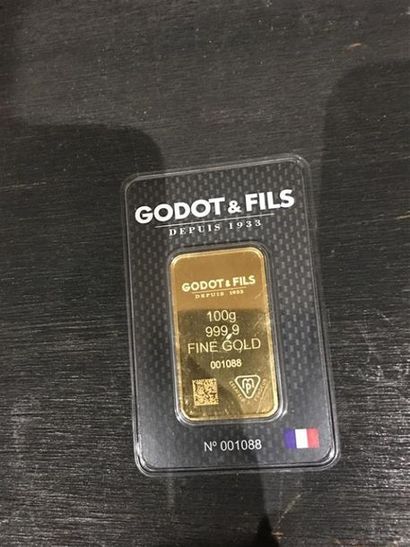 Lingotin de 100g n°001088 sous blister Godot...