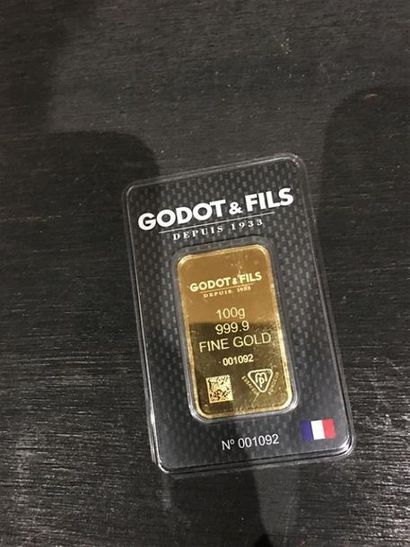 Lingotin de 100g n°001092 sous blister Godot...