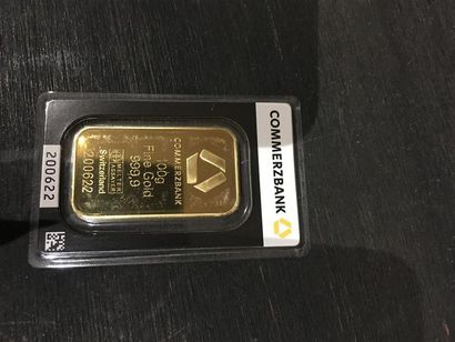 Lingotin de 100g n°200622 sous blister Commerzbank.
Poids...