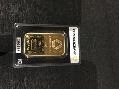 Lingotin de 100g n°200623 sous blister Commerzbank.
Poids...