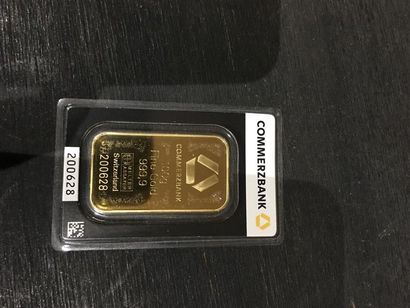 Lingotin de 100g n°200628 sous blister Commerzbank.
Poids...