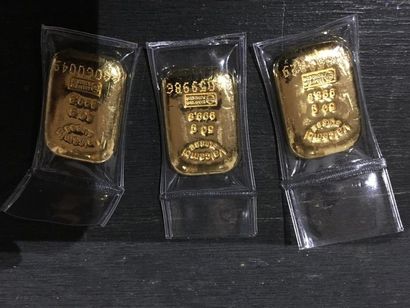 3 x Lingotins de 50g insculpés Valcambi Suisse
-...