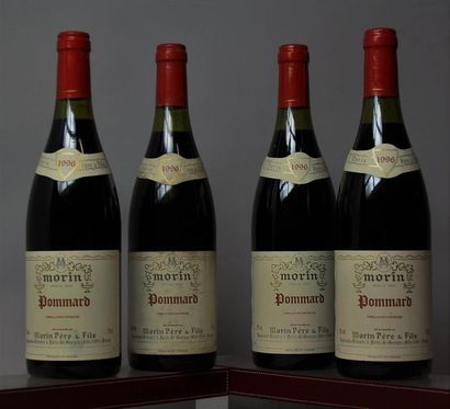 4 bouteilles POMMARD - MORIN, 1996.	
Étiquettes...