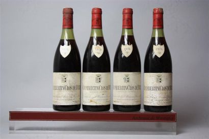 4 bouteilles CHAMBERTIN Grand cru 