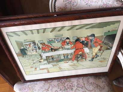 [Chasse] Trois gravures encadrées, deux par...