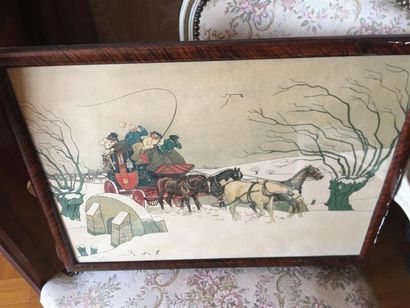 [Chasse] Trois gravures encadrées, deux par...