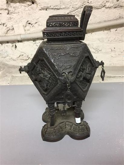 CHINE - XIXe siècle.
Brûle parfum couvert...