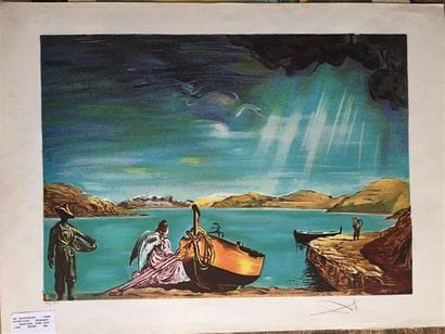 Salvador DALI (1904-1989), d'après.
L'ange...
