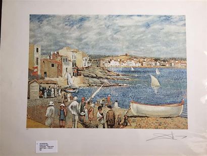 Salvador DALI (1904-1989), d'après.
Plage...