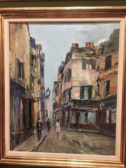 CARDUCCI.
Ruelle.
Acrylique sur toile signée...