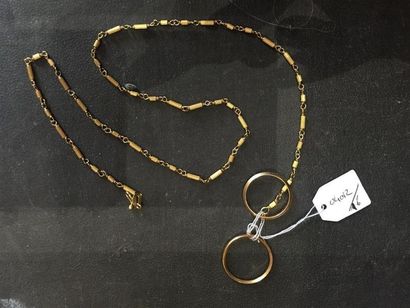 BRACELET en or 750 millièmes, à maille américaine.
L....
