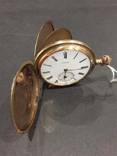 CENSOR. Montre de gousset en or jaune 750...
