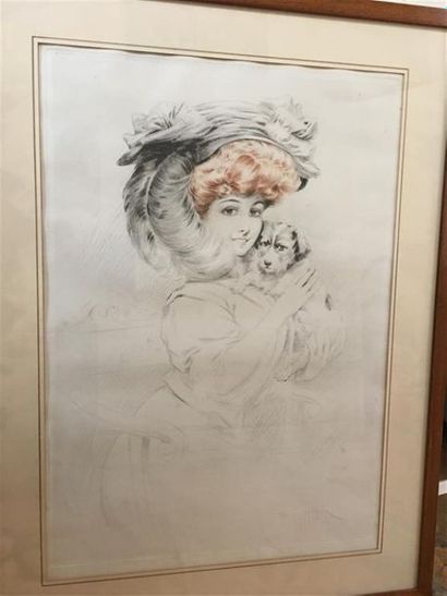 Maurice MILLIERE (1871-1946).
Elegante brune...