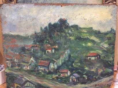 Jean DANNET (1912-1997).
Village dans la...