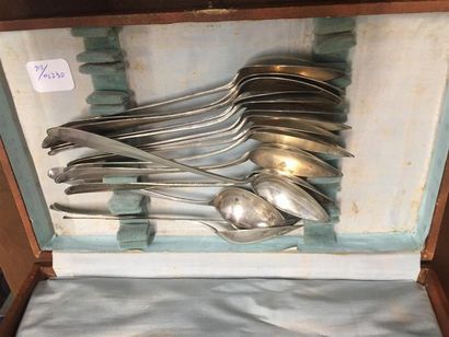 Petit service à bonbon, manche en argent...