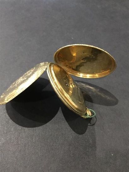 MONTRE de gousset en or jaune 750 millièmes....