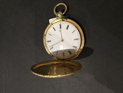 MONTRE de gousset en or jaune 750 millièmes....