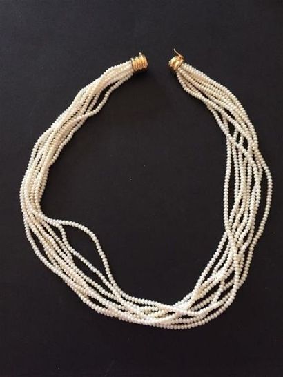COLLIER torsade de perles de culture d'eau...