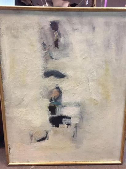 Franck HUMBOD? 
Composition. 
Huile sur toile...