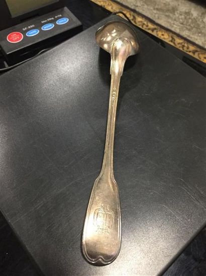Cuillère à ragout en argent, modèle filet,...