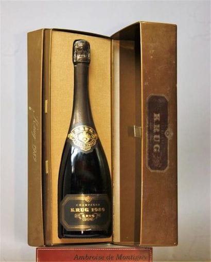 1 bouteille CHAMPAGNE KRUG 1989.
Coffret...