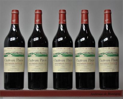 5 bouteilles CHÂTEAU PAVIE - 1er GC St. Emilion...