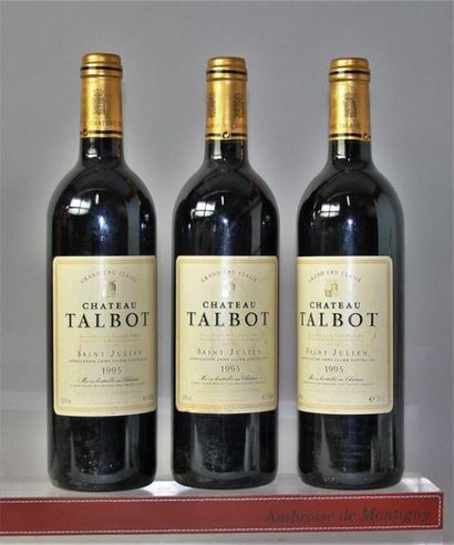 3 bouteilles CHÂTEAU TALBOT - 5é GCC St....