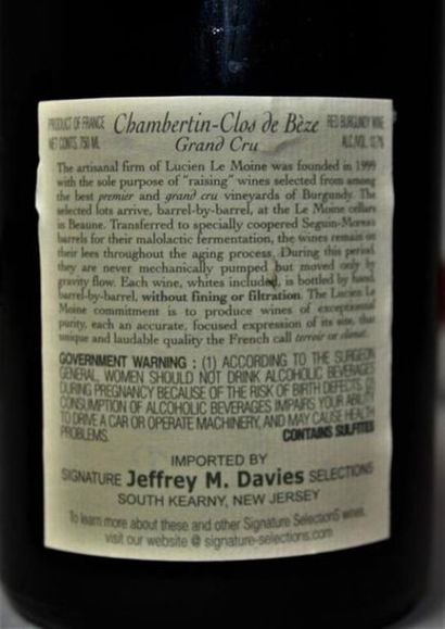 6 bouteilles CHAMBOLLE MUSIGNY 1er cru 